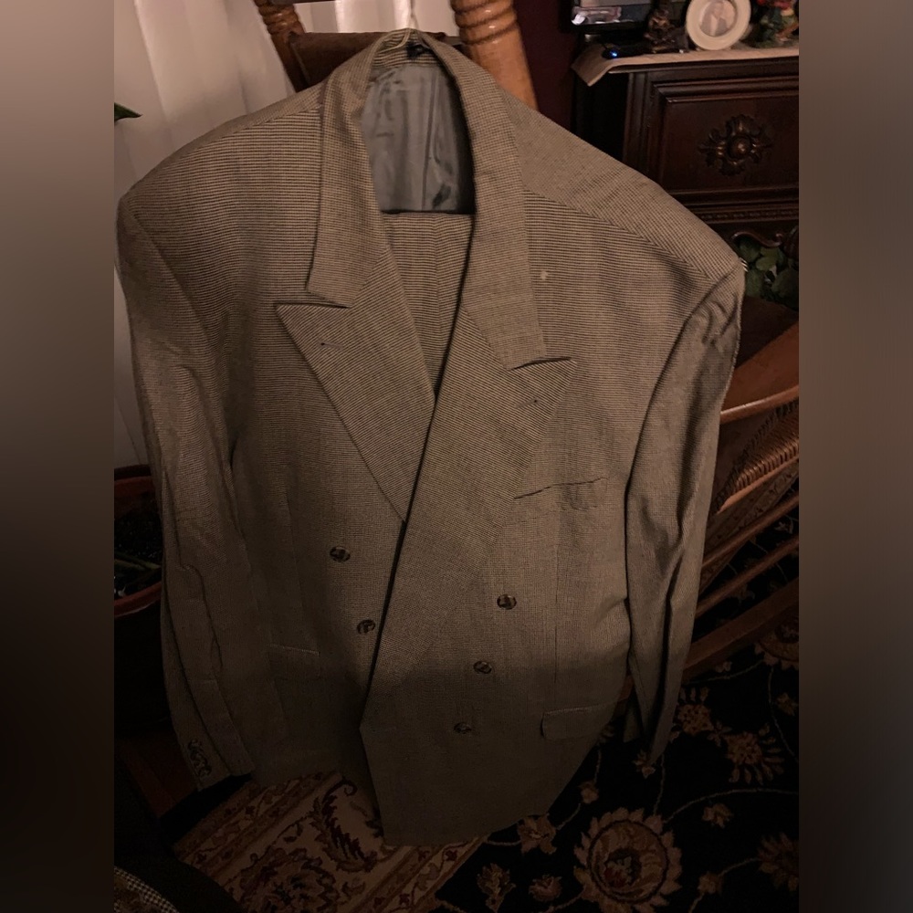 Joseph Abboud Beige Wool 2pc Suit 46L 34x34
